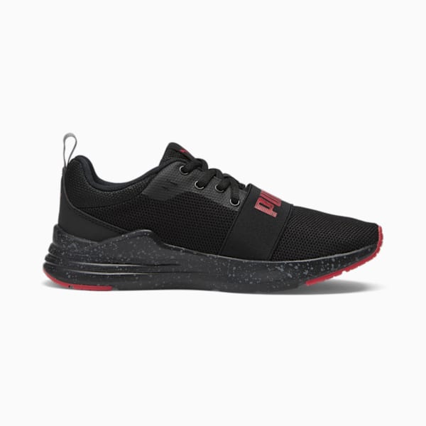 Tenis con cordones Run City Escape Big Kids', Puma Black-High Risk Red-CASTLEROCK, extralarge