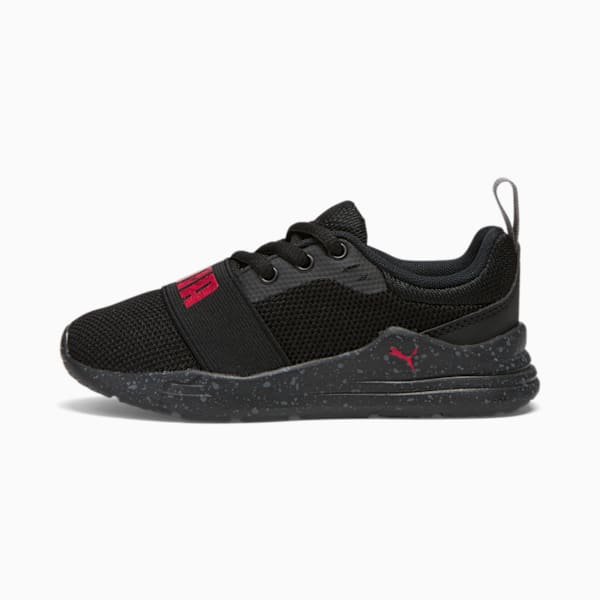Wired Run City Escape Little Kids' Sneakers, Puma Black-High Risk Red-CASTLEROCK, extralarge