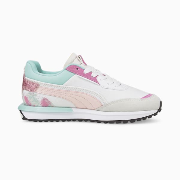 Tenis para jóvenes City Rider Fly-Mingo, Puma White-Chalk Pink, extralarge