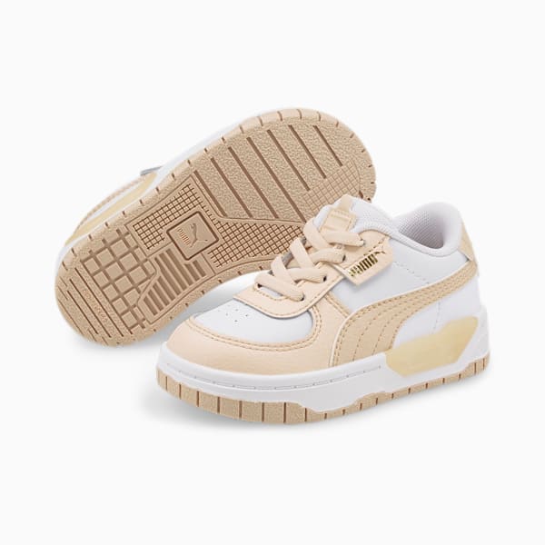 Tenis para bebés Cali Dream Lth AC, Puma White-Shifting Sand, extralarge