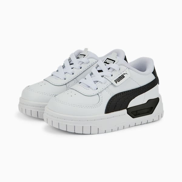 Tenis para bebés Cali Dream Lth AC, Puma White-Puma Black-Puma White, extralarge