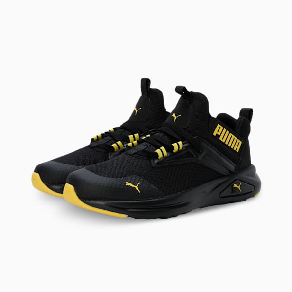 Enzo 2 Refresh Kid's Running Shoes, PUMA Black-Pelé Yellow, extralarge-IND