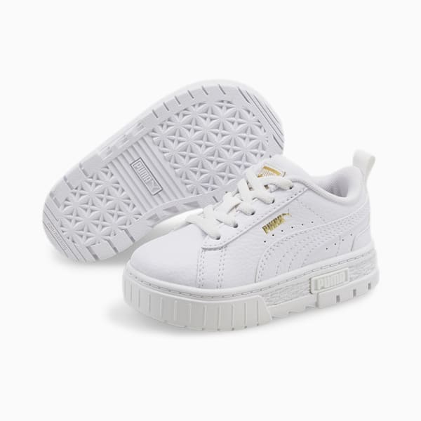 Baskets à fermeture facile Mayze Lth Bébé, Puma White-Puma Team Gold, extralarge