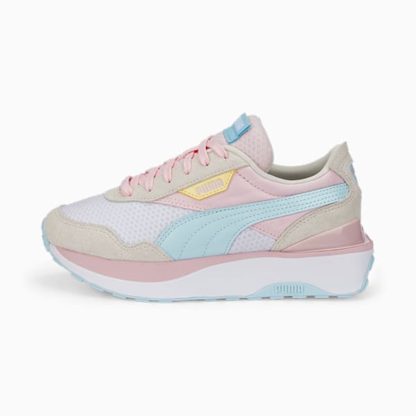 Cruise Rider Peony Girls Sneakers, Almond Blossom-Light Aqua, extralarge-IND