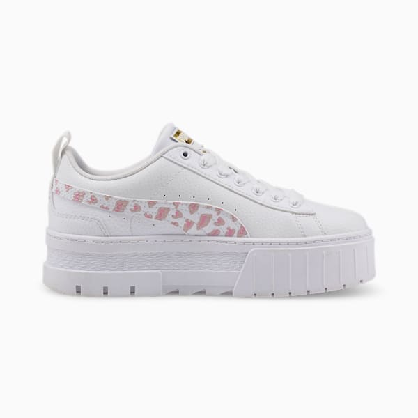 Mayze Wild Sneakers Big Kids, Puma White-PRISM PINK, extralarge