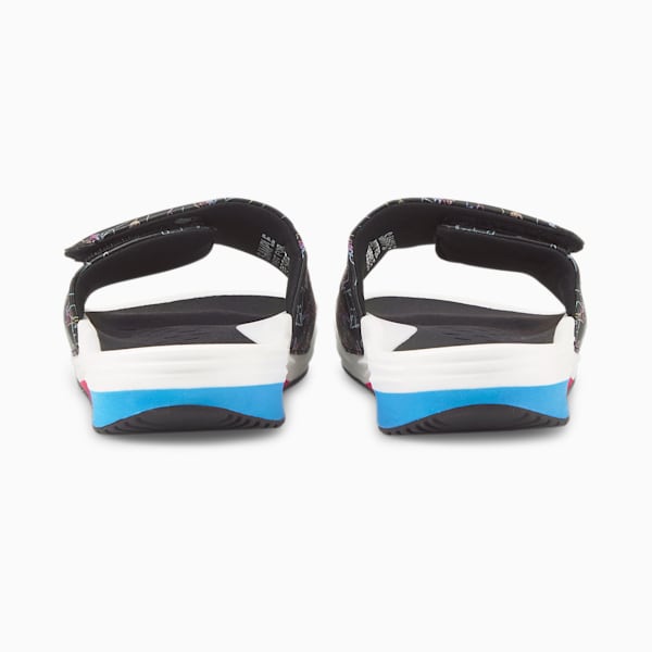 Nitrocat V Neymar Jr. Unisex Slides, Puma White-Puma Black-Deep Orchid, extralarge-IND