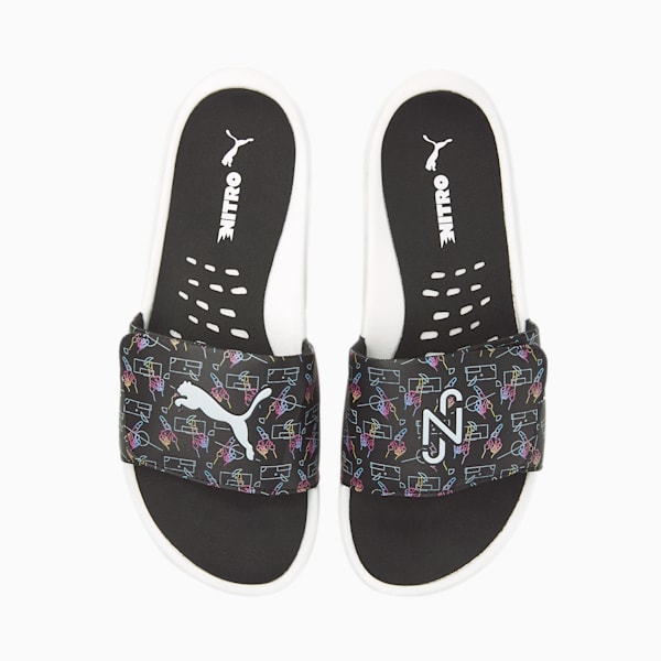 Sandalias Neymar Jr. Nitrocat V, Puma White-Puma Black-Deep Orchid, extralarge