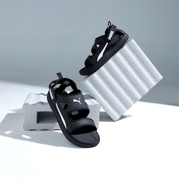 SOFTRIDE Vibe Men's Sandals, Puma Black-Puma White, extralarge-IND