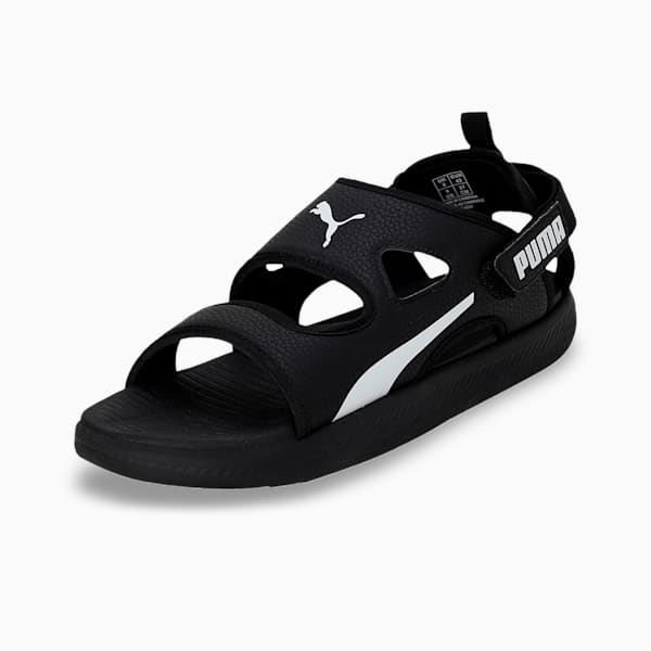 SOFTRIDE Vibe Men's Sandals, Puma Black-Puma White, extralarge-IND