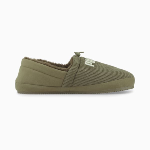 Tuff Mocc Corduroy Slipper, Dark Green-Spring Moss, extralarge