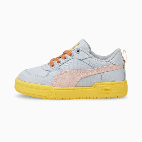 PUMA x TINYCOTTONS CA Pro Little Kids' Shoes, Aspen Gold-Chalk Pink, extralarge