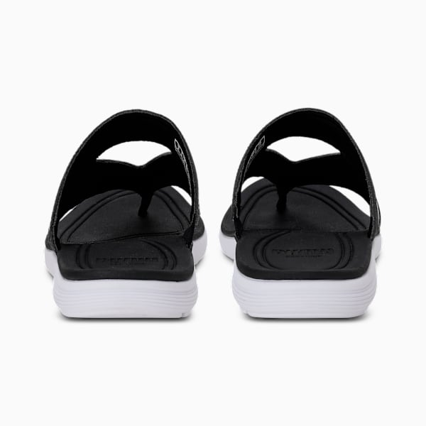 Softride Sunny Women's Swimming Flip-Flops, Puma Black-Puma White, extralarge-IND