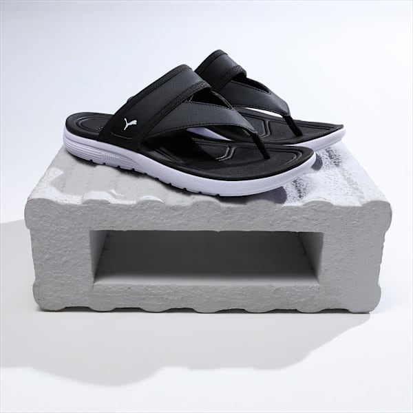 Softride Sunny Women's Swimming Flip-Flops, Puma Black-Puma White, extralarge-IND