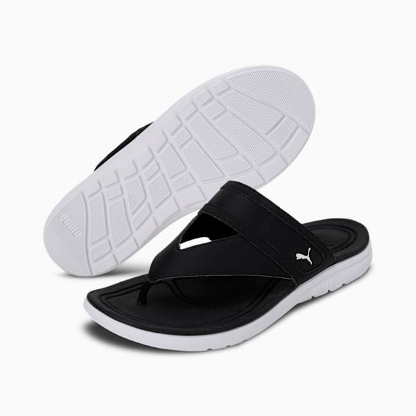 Softride Sunny Women's Swimming Flip-Flops, Puma Black-Puma White, extralarge-IND
