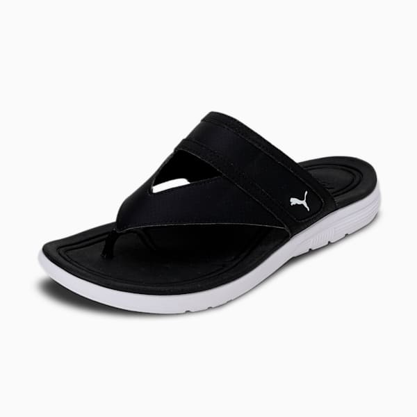 SOFTRIDE Sunny Women's Flip-Flops, Puma Black-Puma White, extralarge-IND