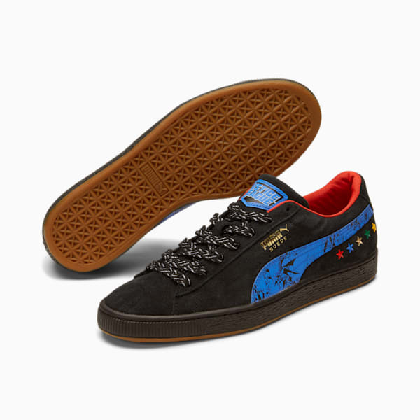 PUMA x DC Justice League Suede Men's Sneakers, Puma Black-Bluemazing, extralarge