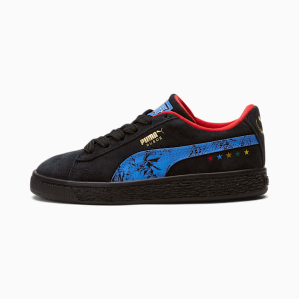 PUMA x DC Justice League Suede Little Kids' Shoes, Puma Black-Bluemazing, extralarge