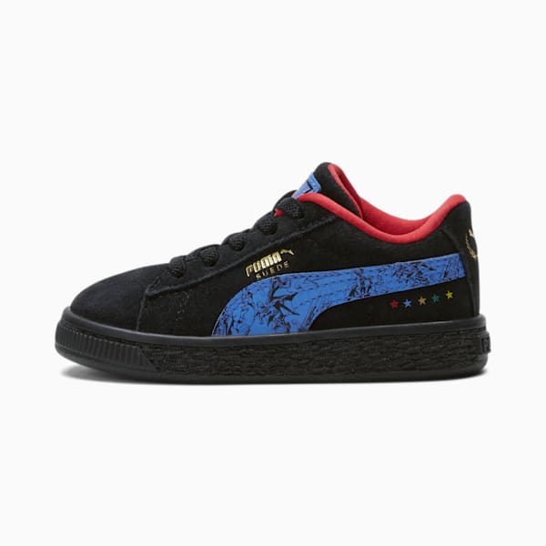 PUMA x DC Justice League Suede Toddler Shoes, Puma Black-Bluemazing, extralarge