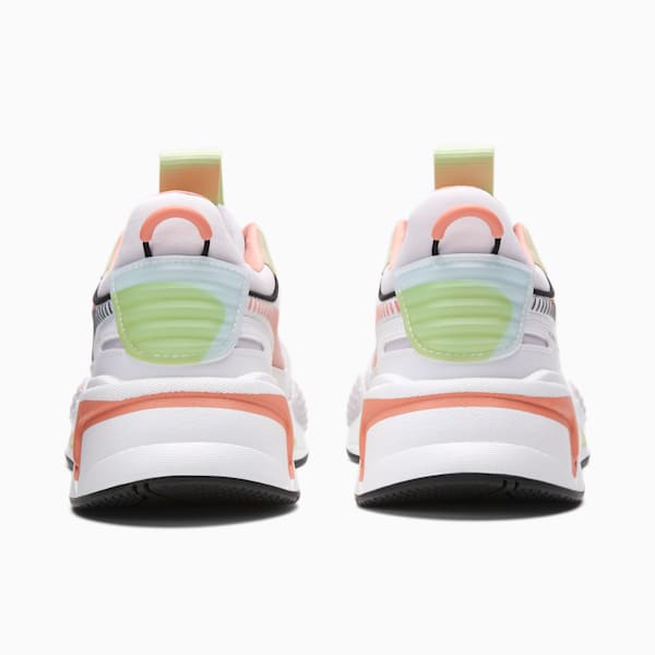 Zapatos deportivos RS-X Mismatched para mujer, Puma White-Peach Pink-Butterfly, extragrande