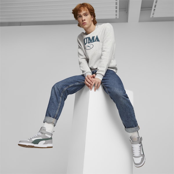 RBD Game Sneakers, PUMA White-Eucalyptus-Concrete Gray-PUMA Gold, extralarge
