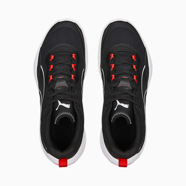 Playmaker Sneakers, Jet Black-Jet Black-Puma White-High Risk Red