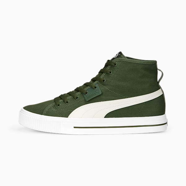 Green and white high top pumas hot sale