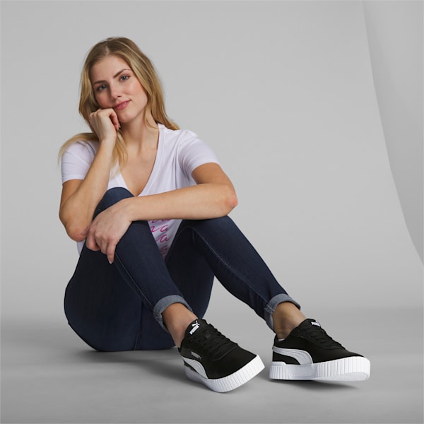 Carina 2.0 Women's Sneakers, PUMA Black-PUMA White-PUMA Silver, extralarge