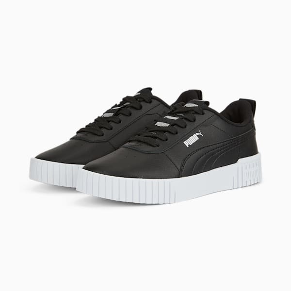 Carina 2.0 Tape Women's Sneakers, Puma Black-Puma Black-Puma Silver, extralarge-IND