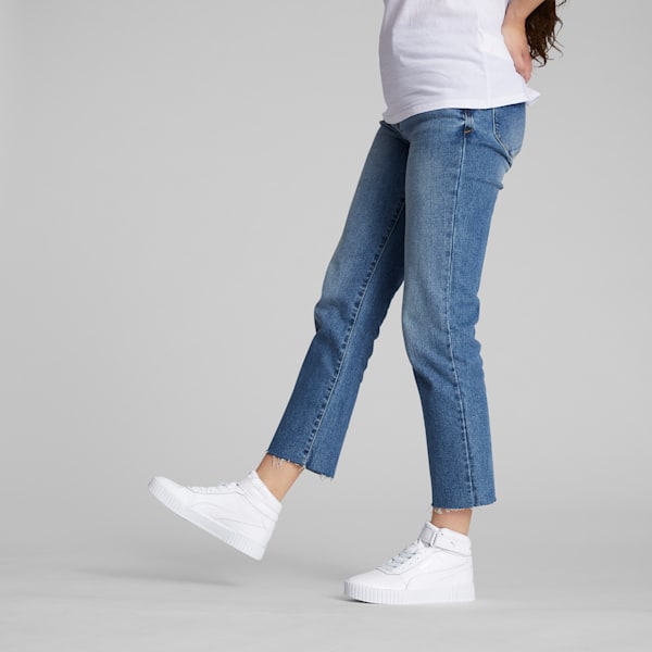 Carina 2.0 Mid Women's Sneakers, Puma White-Puma White-Puma Silver, extralarge