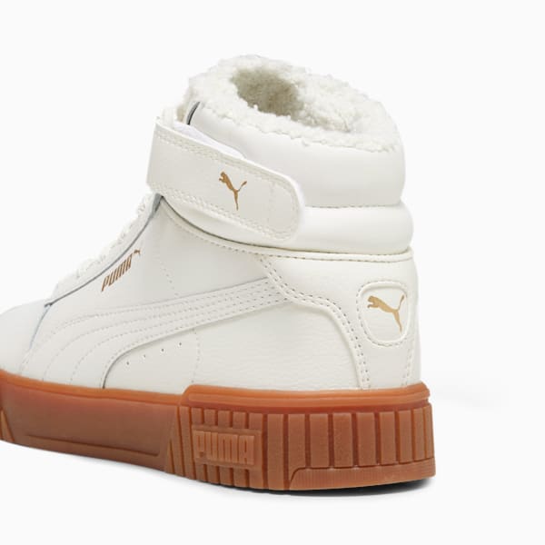 Zapatillas Carina 2.0 Mid Invierno para mujer, Vapor Gray-PUMA Gold-Gum, extralarge