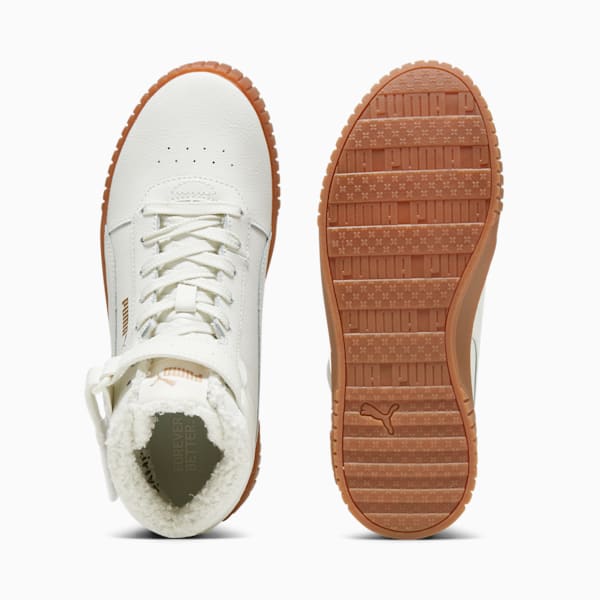 Zapatillas Carina 2.0 Mid Invierno para mujer, Vapor Gray-PUMA Gold-Gum, extralarge