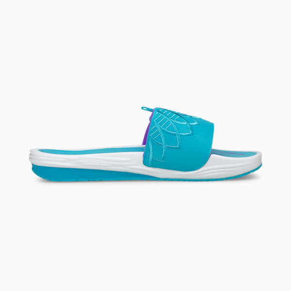 Nitrocat V LaMelo Away Unisex Slides, Blue Atoll-Purple Glimmer-Puma White, extralarge-IND