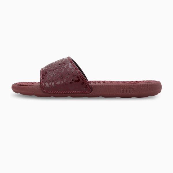 Cool Cat Matte & Shine Women's Slides, Aubergine, extralarge-IND