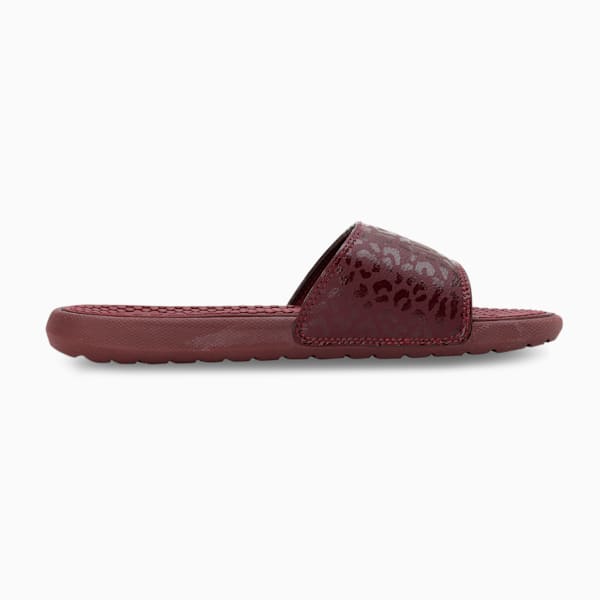 Cool Cat Matte & Shine Women's Slides, Aubergine, extralarge-IND