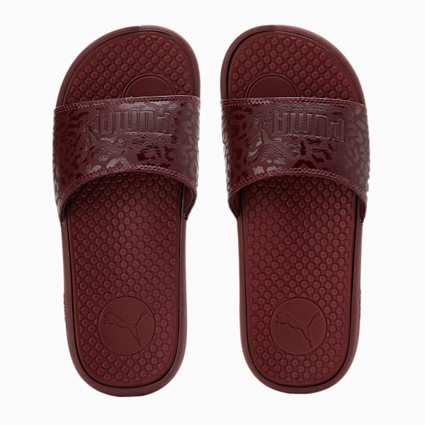 Cool Cat Matte & Shine Women's Slides, Aubergine, extralarge-IND