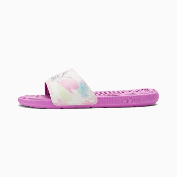 Cool Cat Bleached Women's Slides, Opera Mauve-Puma White-Puma Silver, extralarge