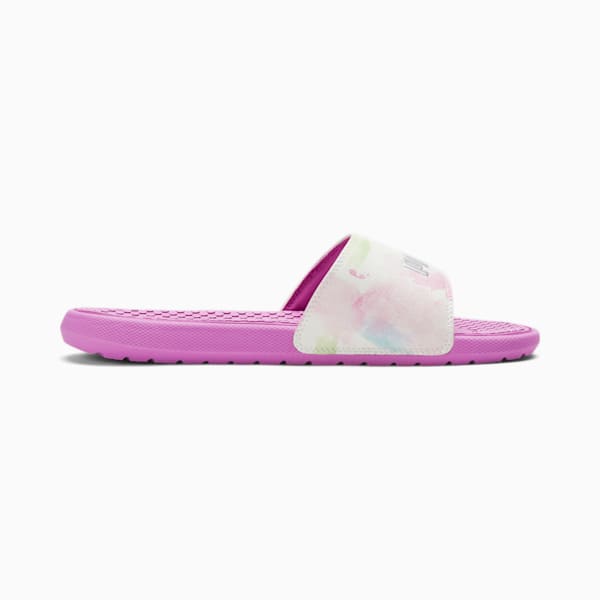 Cool Cat Bleached Women's Slides, Opera Mauve-Puma White-Puma Silver, extralarge