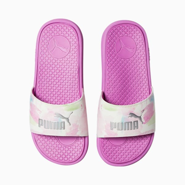 Cool Cat Bleached Women's Slides, Opera Mauve-Puma White-Puma Silver, extralarge