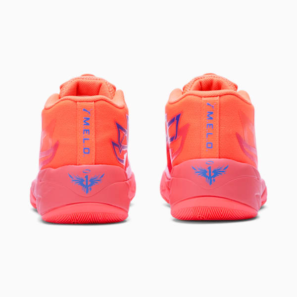 MB.02 Little Kids' Basketball Shoes, Fiery Coral-Ultra Orange, extralarge