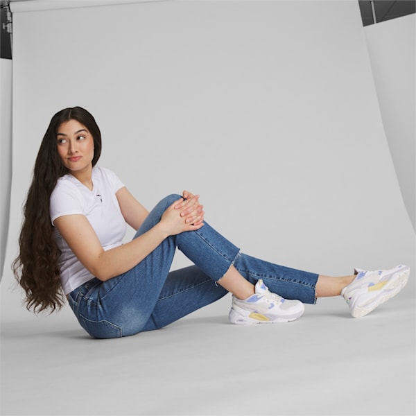 Tenis deportivos TRC MIRA Dimensions para mujer, PUMA White-Warm White, extralarge