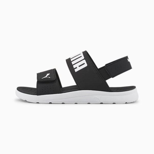 Backstrap Unisex Sandal, Puma Black-Puma White, extralarge-IDN