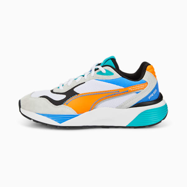 RS-Metric Youth Sneakers, Puma White-Vibrant Orange, extralarge-IND