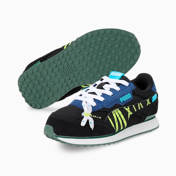 Future Rider Small World Kid's Sneakers, Puma Black-Lime Squeeze, extralarge-IND
