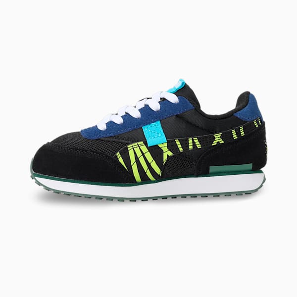 Future Rider Small World Kid's Sneakers, Puma Black-Lime Squeeze, extralarge-IND