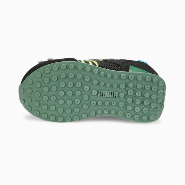 Tenis para bebés Future Rider Small World, Puma Black-Lime Squeeze, extralarge