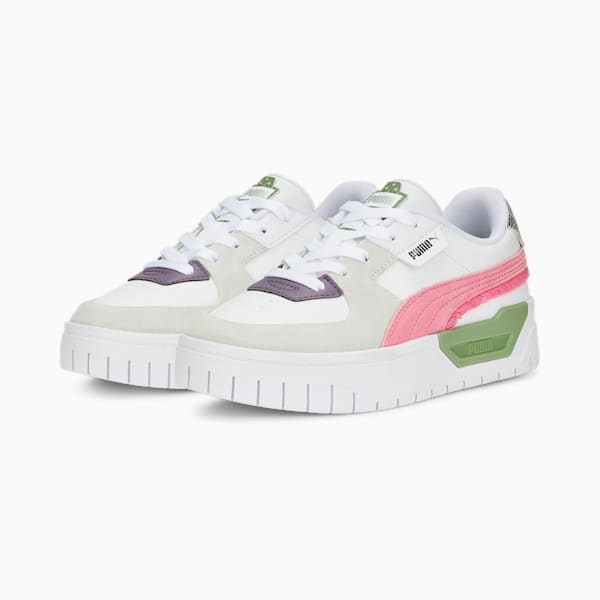 Cali Dream Boho Gleam Big Kids' Sneakers, Puma White-Fiery Coral-Dusty Green