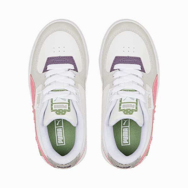 Cali Dream Boho Gleam Little Kids' Sneakers, Puma White-Fiery Coral-Dusty Green, extralarge