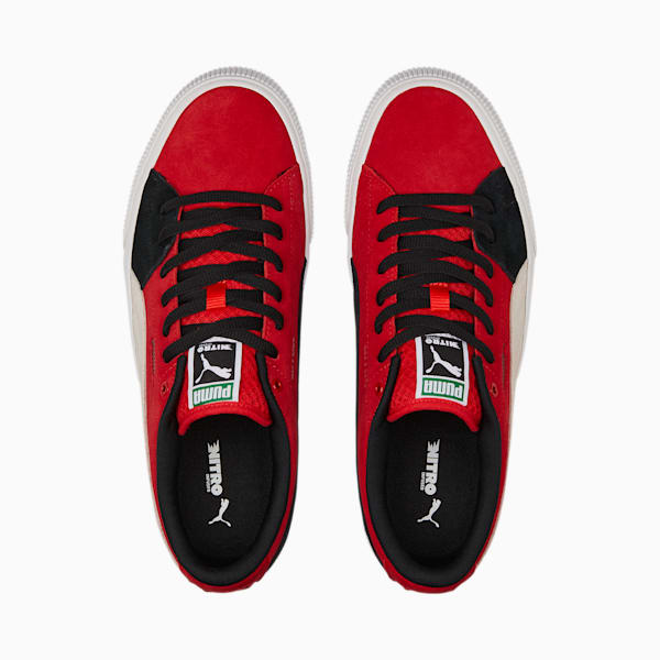 ユニセックス スケートボード スウェード ニトロ スニーカー, High Risk Red-Puma White-Puma Black