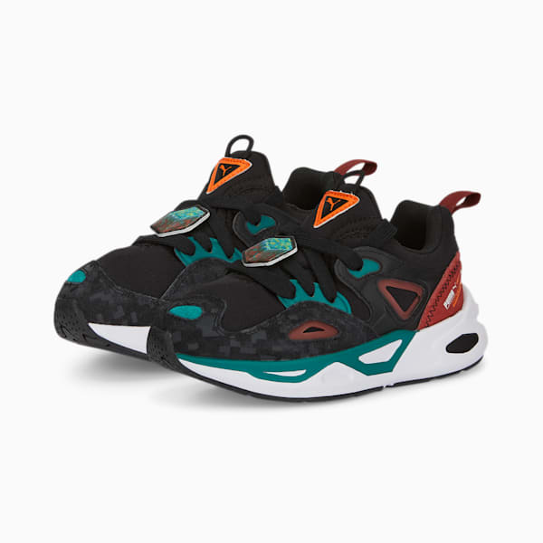 Chaussures PUMA x MINECRAFT TRC Blaze, enfants, Puma Black-Teal Green, extralarge