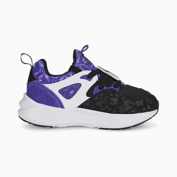 Tenis infantiles PUMA x MINECRAFT TRC Blaze, Puma White-ROYAL PURPLE, extralarge